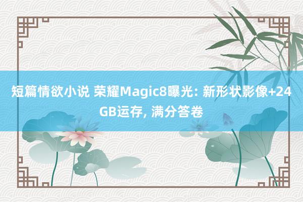 短篇情欲小说 荣耀Magic8曝光: 新形状影像+24GB运存， 满分答卷