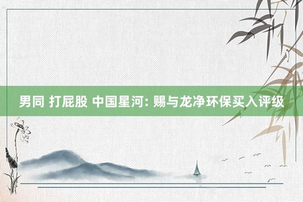 男同 打屁股 中国星河: 赐与龙净环保买入评级