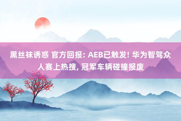 黑丝袜诱惑 官方回报: AEB已触发! 华为智驾众人赛上热搜， 冠军车辆碰撞报废