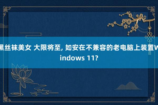 黑丝袜美女 大限将至， 如安在不兼容的老电脑上装置Windows 11?